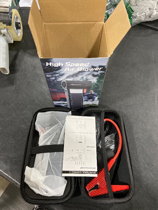 Photo 1 of 4-In-1 Car Dryer Air Blower - 3LB Thrust, Leaf Blowing Turbo Fan for Patio, Cordless Turbo Jet Blower with 2000A Jump Starter, 15,000mAh Power Bank, LED Flashlight, Gift