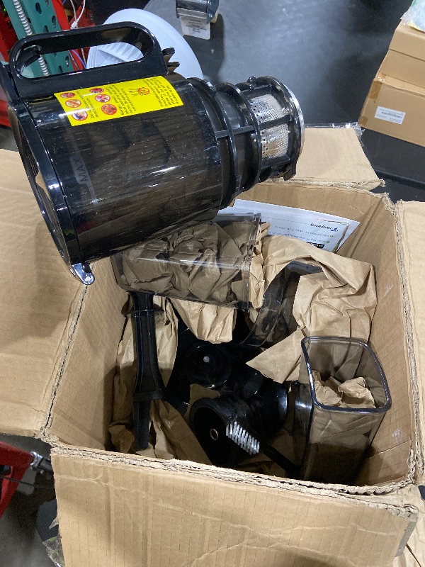 Photo 1 of !!!!!DOES NOT COME IN ORIGINAL BOX!!!!!
Cold Press Juicer, 5.3" Wide Feed Chute Juice Extractor Machine with 400W, High Juice Yield, Slow Masticating Juicer for Whole Vegetables & Fruits, Deep Grey