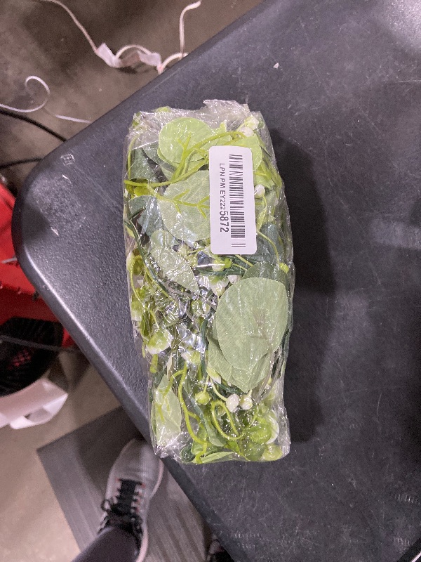 Photo 1 of 5.9ft Faux Eucalyptus Garland, Artificial Vines Hanging Eucalyptus Leaves Greenery Garland for Wedding Backdrop Arch Wall Decor,Table Runner Indoor Outdoor