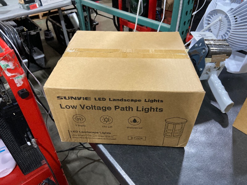 Photo 1 of SUNVIE 8-Pack Low Voltage Pathway Lights 3W LED Landscape Pathway Lighting 3000K Warm White CRI 90+ Landscape Lights Wired 12-24V Aluminum Bollard Path Lights for Walkway Yard Garden, ETL Listed Cord