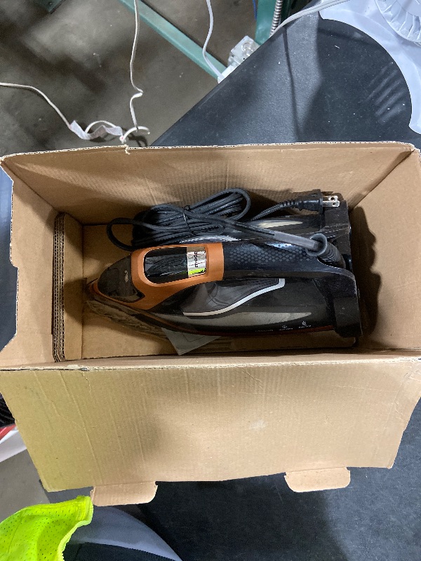 Photo 1 of Rowenta Iron Steam Force Pro Steam Iron for Clothes, 1850 Watts, 5 Presets Smart Screen, Stainless Steel Soleplate, High-Efficiency Handheld Ironing, Black Copper, DW9580