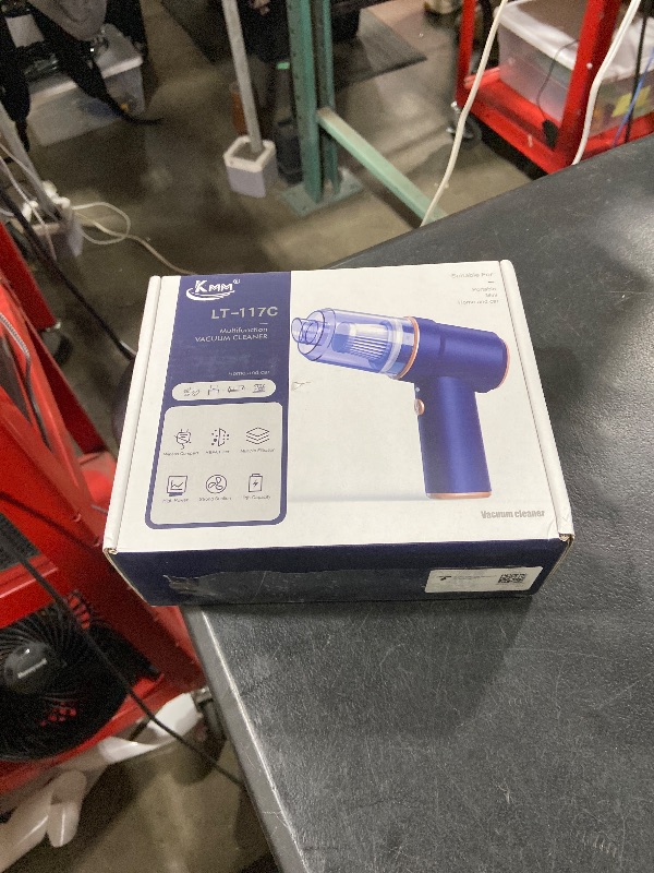 Photo 1 of KMM Handheld Car Vacuum Cleaner, 9000Pa Vacuum Cleaner and Air Duster, 120W High Power Hand Held Vacuum with LED Light and Multi-Nozzles for Car, Home, Office, Pet