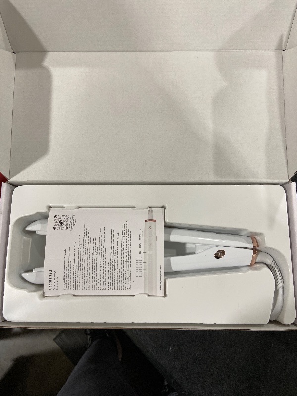 Photo 1 of T3 SinglePass StyleMax Professional 1" Ceramic Flat Iron with Custom Heat Automation, 9 Heat Settings, Longer Ceramic Plates, For Straightening, Waving, Curling & Styling