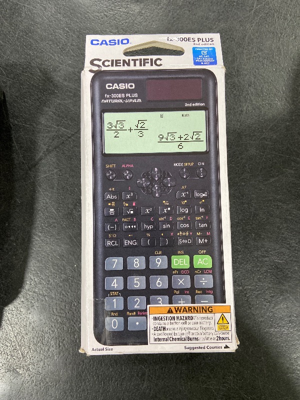 Photo 1 of Casio fx-300ES Plus 2nd Edition – Standard Scientific Calculator | 262 Functions, Natural Textbook Display? | Ideal for Middle School, High School Math, Statistics & Algebra | Black