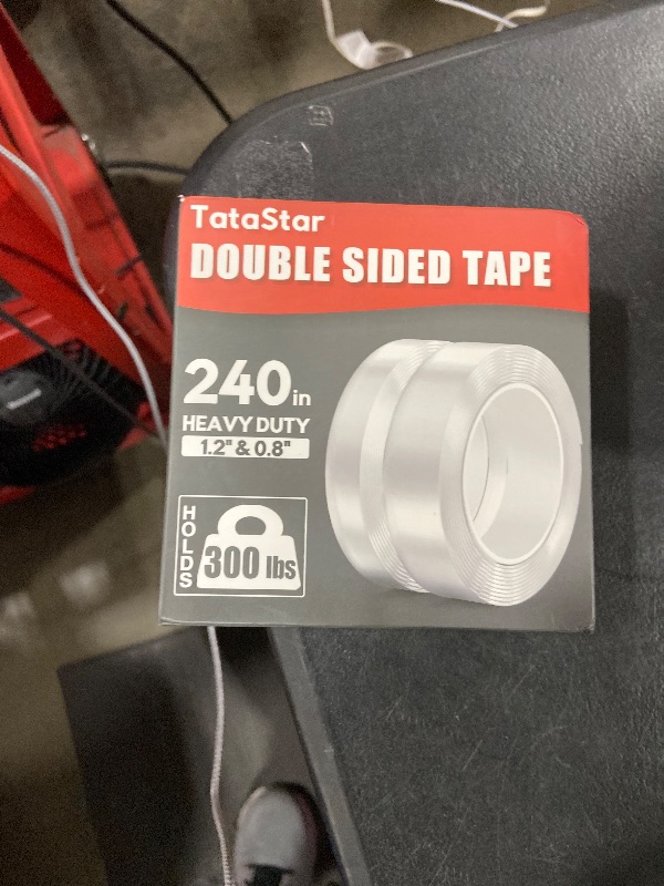 Photo 1 of 2 Rolls Double Sided Tape Heavy Duty - 240" x 1.2" & 0.8" - Removable Nano Tape for Poster Carpet Picture Hanging Strip Rug Wall Outdoor - Clear & Strong Adhesive Multipurpose Mounting Tape - 20 Feet