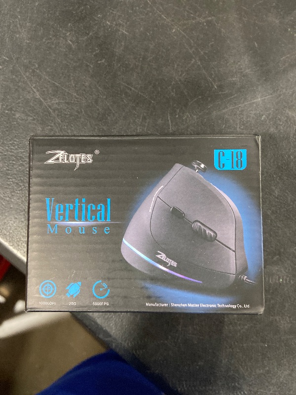 Photo 1 of ZLOT Vertical Gaming Mouse,Wired RGB Ergonomic USB Joystick Programmable Laser Gaming Mice,6+1 Design,11 Buttons,1000 Hz Max Polling Rate,10000 Max DPI,Upgraded Version for Computer Gamers,Black