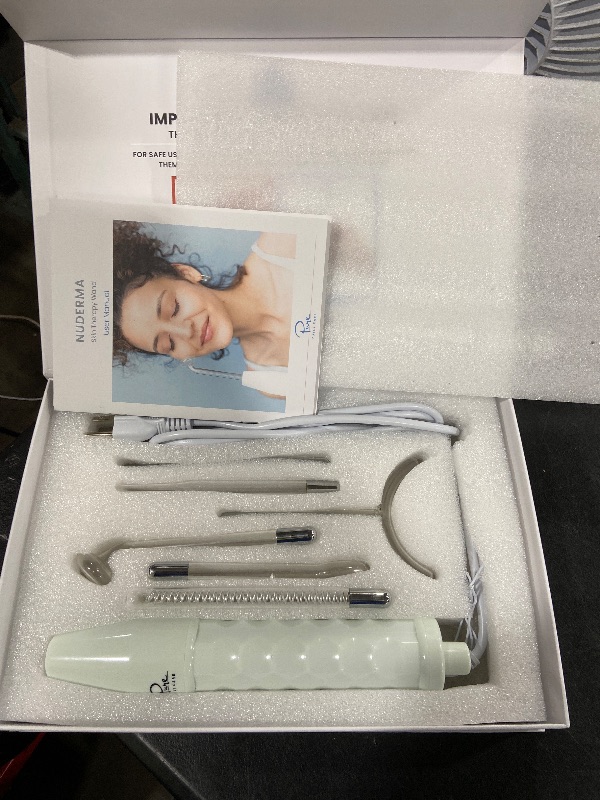 Photo 1 of NuDerma Professional Skin Therapy Wand - Portable Skin Therapy Machine with 6 Neon & Argon Wands – Boost Your Skin – Clear Firm & Tighten
