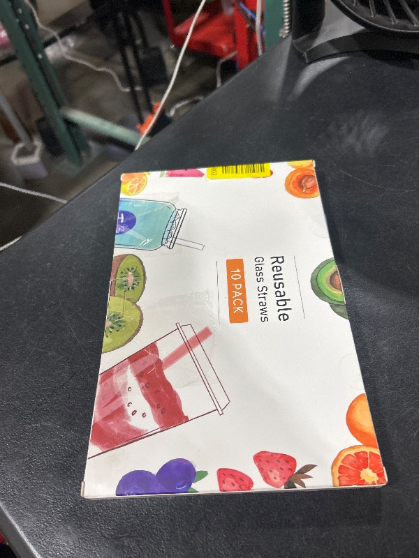 Photo 1 of [10 Pcs] Reusable Short Bent Glass Straws - 6" x 10 mm Clear Glass Straws Shatter Resistant Cocktail Straw With 2 Cleaning Brushes for Whiskey,Coffee,Juice,Soda Drinks