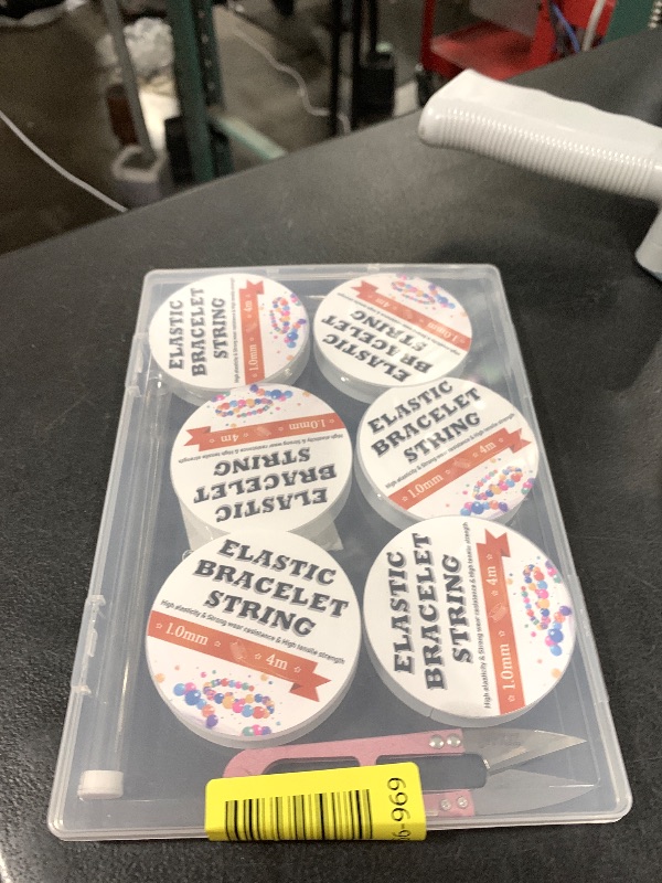 Photo 1 of 1 mm Stretchy Bracelet String Elastic String for Bracelet Making Easy to Knot with Jewelry Making Supplies Beading Needles and Container for Storage