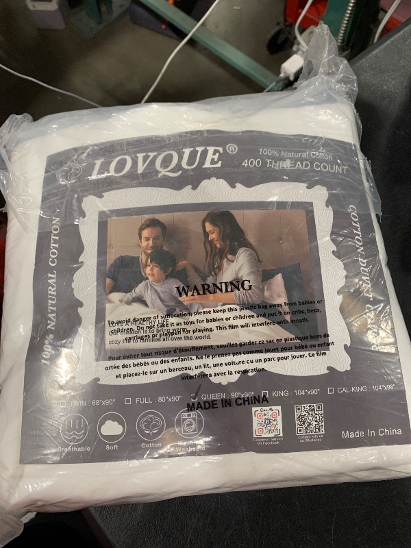 Photo 1 of 100% Washed Cotton Duvet Cover Queen Size, White Linen Like Breathable Natural Bedding Set (No Comforter), 90x90 Inches