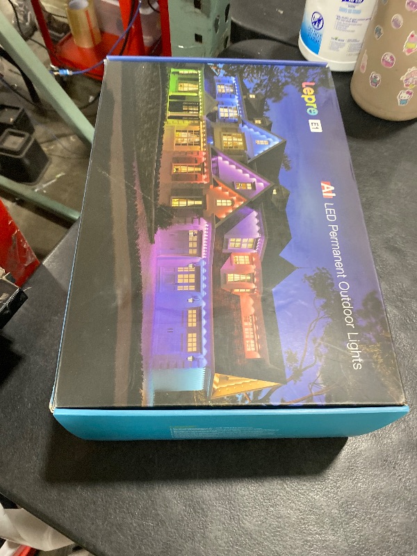 Photo 1 of Lepro E1 AI Permanent Outdoor Lights APP Control, 100ft 60 LED Smart RGB+IC+Warm/Cool White House Eave Light for Halloween Christmas, Alexa Google Enabled, 2.4 GHz WiFi/Bluetooth, NO Remote Controller