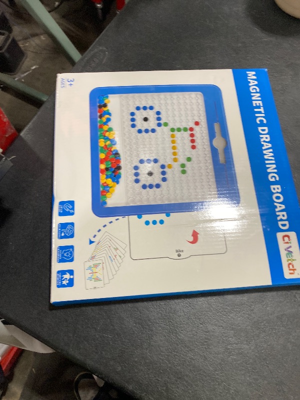 Photo 1 of Large Magnetic Dots Board for Toddlers, Magnetic Drawing Board for Kids, Magnetic Dot Art with Magnetic Pen, Montessori Preschool Education Travel Toys for Kids Boys Girls Age 2 3 4 5 6 7 8 Years Old