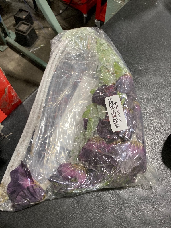 Photo 1 of ICBOX Poppy Flowers Artificial,6PCS Purple Poppy Silk Flowers 27.5in Fake Poppies for Wedding Bouquet Table Centerpiece Arrangement Home Decor(Dark Purple)