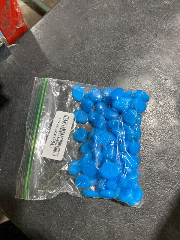 Photo 1 of Oubest Fish Tank Rocks Glow Blue/Glow in The Dark Pebbles for Garden/Fish Tank/Aquarium/Plant Pots/Bonsai Walkway/Driveway 100pcs
