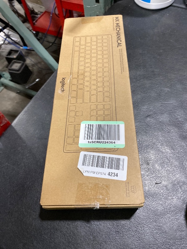 Photo 1 of Logitech MX Mechanical Wireless Illuminated Performance Keyboard, Clicky Switches, Backlit Keys, Bluetooth, USB-C, macOS, Windows, Linux, iOS, Android, Metal