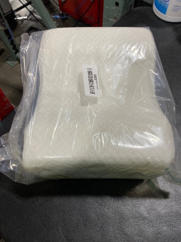Photo 1 of 5 STARS UNITED Knee Pillow for Side Sleepers - Hip Pain Relief, Memory Foam Leg Cushion for Side Sleeping - Between Legs Pillow for Sciatica & Lower Back Pain, White