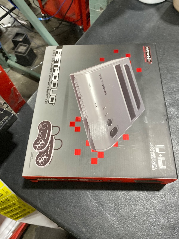Photo 1 of Retro-Bit Retro Duo 2 in 1 Console System - for Original NES/SNES, & Super Nintendo Games - Silver/Black