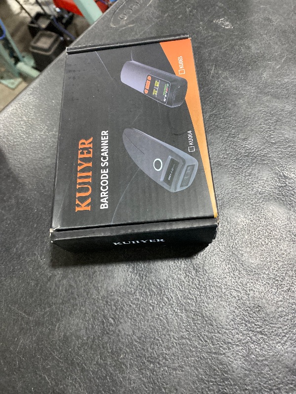 Photo 1 of KUIIYER Mini Bluetooth Barcode Scanner, Wireless 2D QR 1D Bar Code Scanners with LCD Screen Display & Setting Keypad & AI Voice, Small Portable Handheld Barcode Reader for Smart Phone, Computers & POS