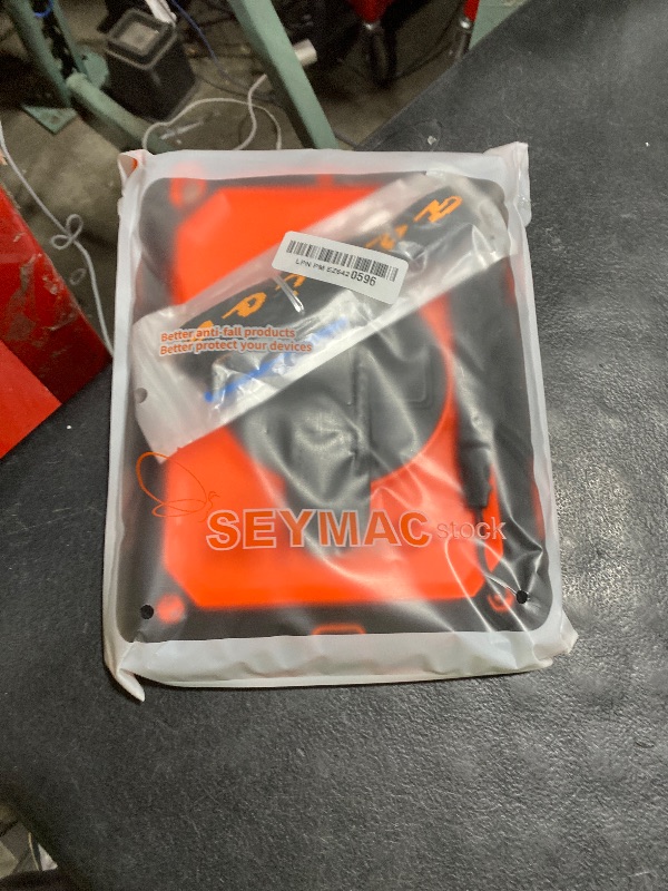 Photo 1 of SEYMAC stock Case for iPad 9th/ 8th/ 7th Generation 10.2'', Shockproof with Screen Protector, Pencil Holder [360° Rotating Hand Strap] & Stand, for iPad 10.2 inch 2021-2019 (Brightorange)