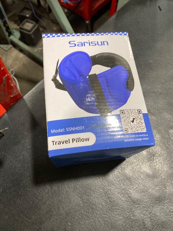 Photo 1 of SARISUN Travel Pillows for Airplanes, 360° Support Headrest Pillow with Eye Mask for Sleeping Long Flights, Travel Pillow for Car Road Trip, Car Headrest, Travel Accessories Stop Bobblehead, Black