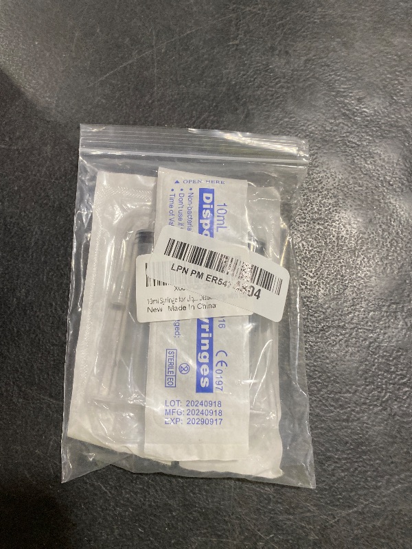 Photo 1 of 10ml Syringe for Liquid, Oral, Scientific Labs, Measurement, Dispensing, with Cap- 3 Pack