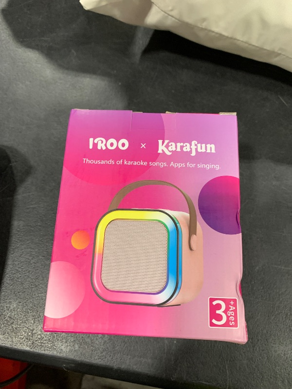 Photo 1 of IROO Mini Karaoke Machine for Kids, 2025 TOP Toys Birthday Gifts Ideas for Girls Ages 4, 5, 6, 7, 8, 9, 10, 12+ Years Old, Portable MP3 Player with 2 Wireless Mics for Party