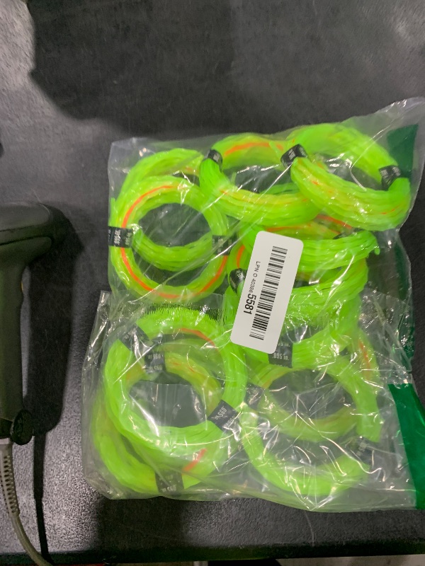 Photo 1 of 12 Pack String Trimmer Line .095 Compatible with Ego String Trimmer 095 Weed Eater String Pre-Cut Dual Color 3-section Fast-positioning Twisted Trimmer Line Universal Fit Weed Wacker String 14 ft