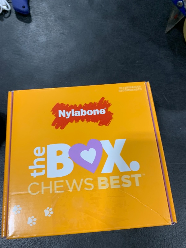Photo 1 of Nylabone Dog Gift Box, Includes 3 Strong Chew Toys and 1 Natural Treat, Gifts for Dogs, Small - Up to 25 lbs, 4 Pack