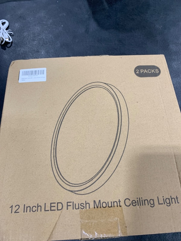 Photo 1 of Brightever Gold LED Flush Mount Ceiling Light Fixture, 12 Inch 24W, Super Slim 0.67 Inch 3200LM LED Ceiling Lights, Dimmable & 2700K-6500K 5 Color in One Ceiling Lamp for Bedroom, Porch, 2 Packs