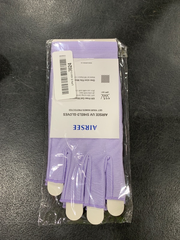 Photo 1 of AIRSEE UV Gloves for Nail Lamp,Professional UPF50+ UV Protection Gloves for Manicures Nail Art,Fingerless Gloves That Shield Skin from The Sun and Nail Lamp (Purple)