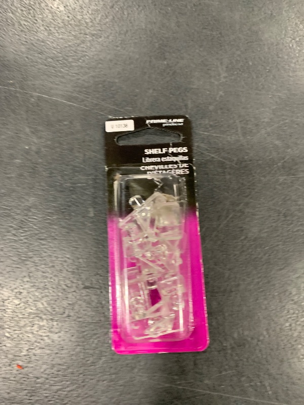 Photo 1 of Prime-Line U 10136 1/4 In., Clear Plastic, Shelf Support Peg (8 Pack)