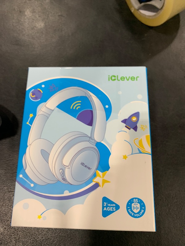 Photo 1 of iClever BTH22 Kids Bluetooth Headphones, 60H Play Time, USB C Fast Charging, Bluetooth 5.4, AUX Cord,Safe Volume 74/85 dBA,Toddler Headphones for iPad/Tablet/Travel/School, Blue