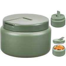 Photo 1 of Reeple 13.5oz Kids Jar for Hot Food, Insulated Vacuum Food Jar with Buckle Lid, Stainless Steel Wide Mouth Leak Proof Insulated Lunch Container for School Picnic Travel, light green