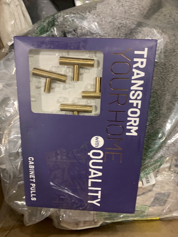 Photo 1 of 10 Pack Gold Cabinet Knobs 2 Inch - Brushed Brass Drawer Knobs Single Hole Gold T Bar Hardware Drawer Pulls for Kitchen Cabinets and Dressers