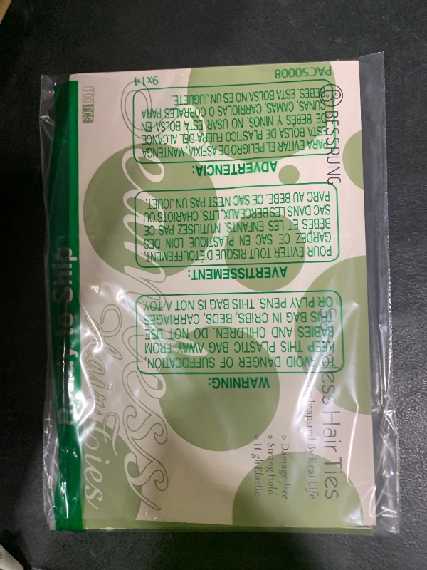 Photo 1 of 100 Pcs Thick Seamless Tan Hair Ties, Ponytail Holders Hair Accessories No Damage for Thick Hair Christmas Gift(Light Blonde Colors)