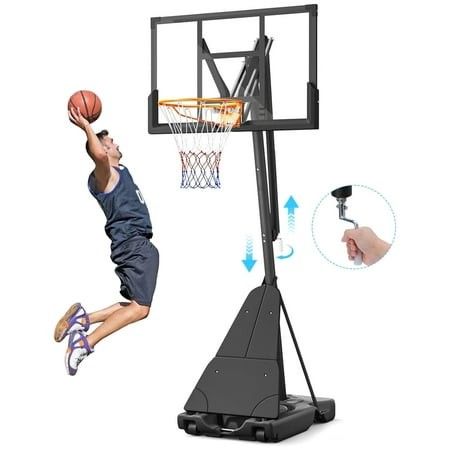 Photo 1 of ***(PARTS ONLY-MISSING PIECES -SELLING AS IS)***  Basketball Hoop System Quickly Height Adjustable 5.25-10ft Dprodo 44 Inch P***(ORIGINAL STOCK PHOTO NOT AVAILABLE)***C Backboard Portable Basketball Goal for Outdoor Indoor Court