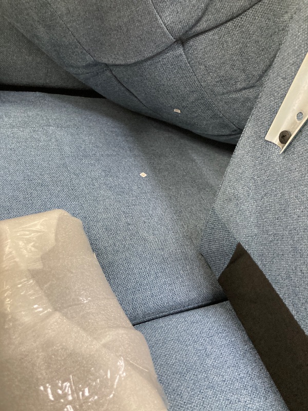 Photo 1 of **********PARTIAL SET********** VECELO Convertible Sectional Sofa, Modern Linen Fabric L-Shaped Couch with Reversible Chaise for Living Room/Apartment/Office, Blue