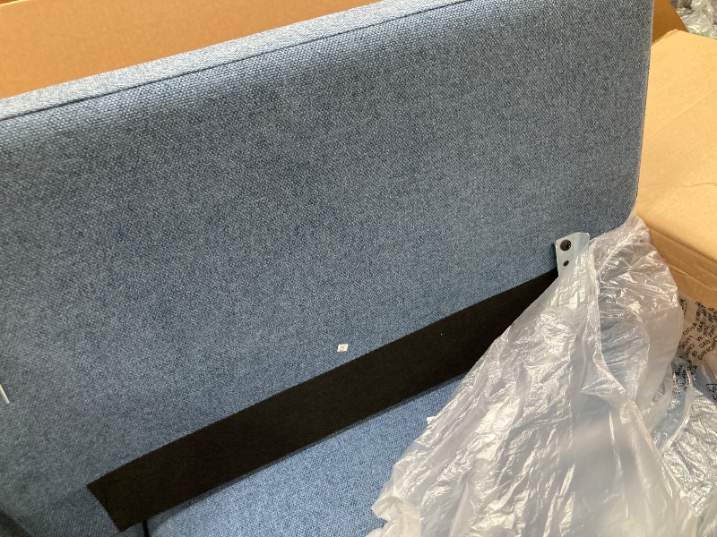 Photo 1 of **********PARTIAL SET********** VECELO Convertible Sectional Sofa, Modern Linen Fabric L-Shaped Couch with Reversible Chaise for Living Room/Apartment/Office, Blue