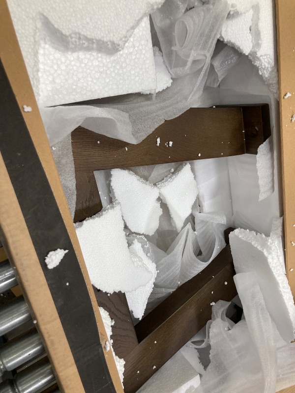 Photo 1 of *****BOX 2 OF 2*******PARTIAL SET******** Armen Living Elodie Grey Concrete and Dark Grey Oak Rectangle Coffee Table