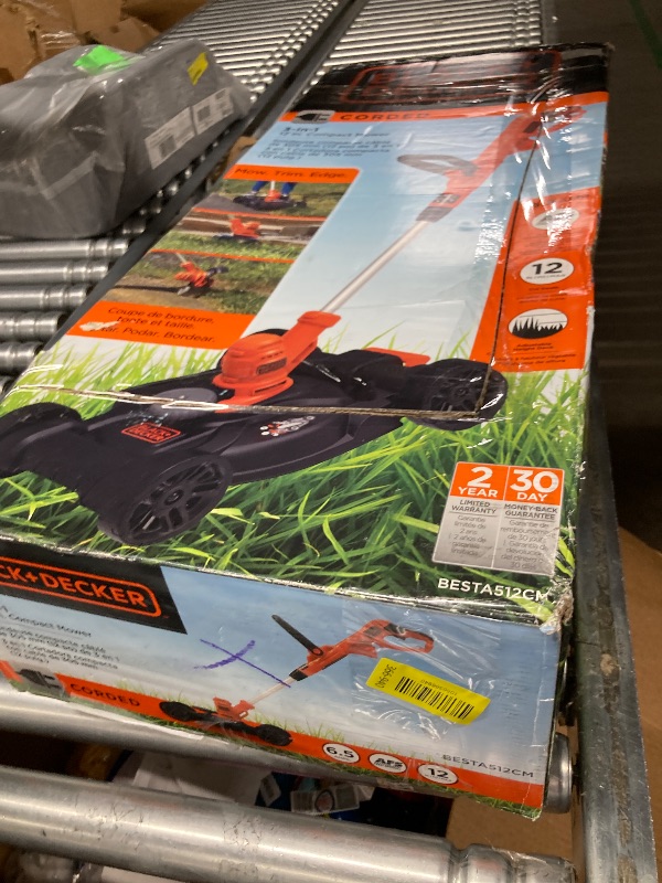 Photo 1 of ****Parts Only****
BLACK+DECKER 3-In-1 Electric Walk-Behind Mower, Trimmer, Edger, (BESTA512CM)