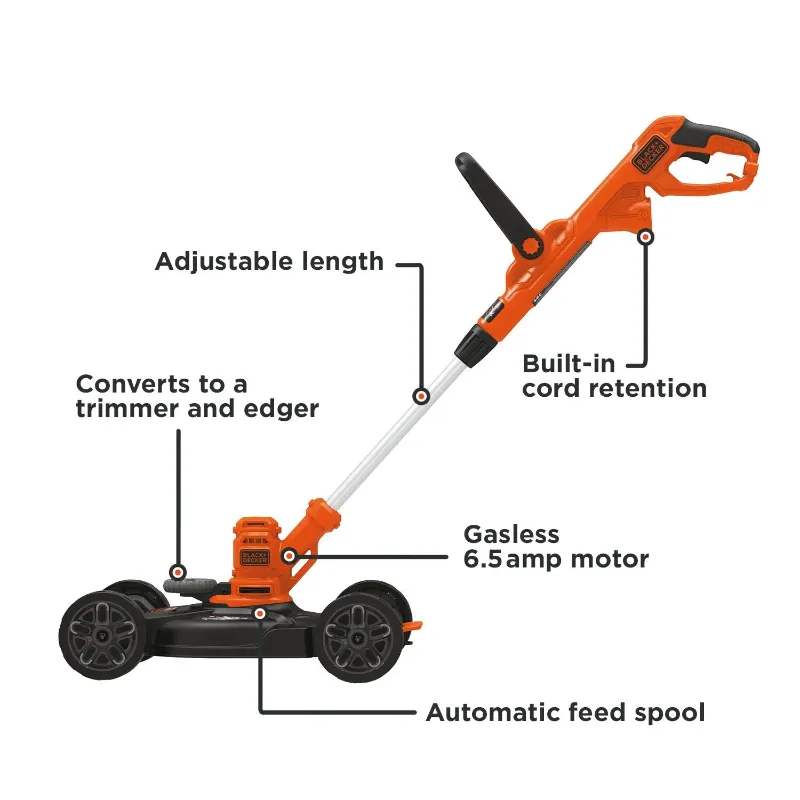 Photo 1 of ****Parts Only****
BLACK+DECKER 3-In-1 Electric Walk-Behind Mower, Trimmer, Edger, (BESTA512CM)