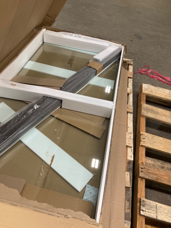 Photo 1 of *** The size may vary****

DreamLine Encore 56-60 in. W x 76 in. H Semi-Frameless Bypass Shower Door in Brushed Nickel, SHDR-1660760-04