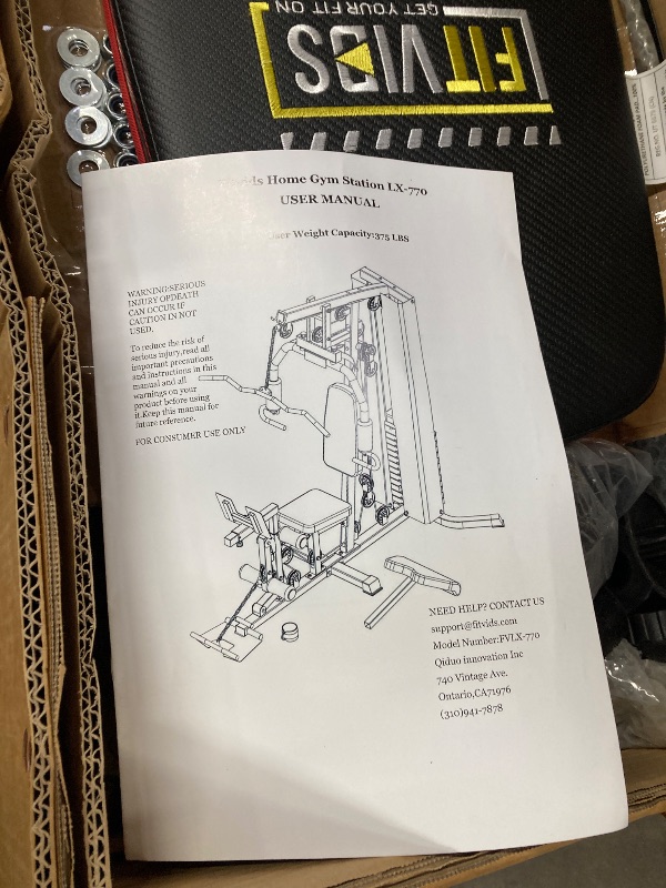 Photo 1 of ****Parts Only****

Fitvids Home Gym, Multifunctional Workout Equipment with Leg Press, Exercise Equipment for Home with Pulley System, Home Gym Equipment for Full Body Strength Training, 160LBS