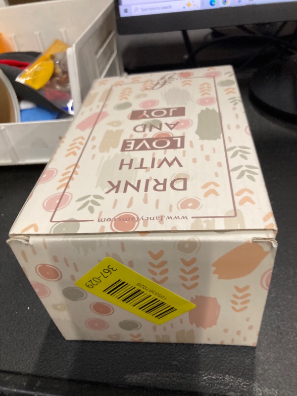 Photo 1 of ****Factory Seal****
Fancyfams 16 oz Glass Teacher Cup with Bamboo Lid, and Straw, Birthday, Teacher Appreciation Gifts for Women, Iced Coffee Can Shaped Cup Jar Tumbler (Plant Seeds)