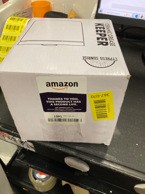 Photo 1 of ****Factory Seal****
Bacon Grease Saver with Strainer - Ceramic Grease Container 1L Storage Canister | Holds Bacon Fat Drippings | Oil Keeper for Kitchen Counter Storage