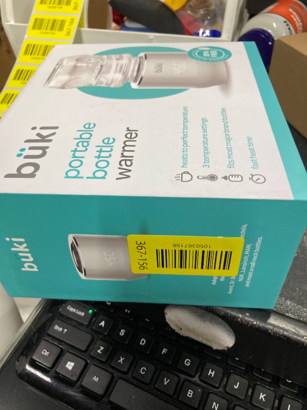 Photo 1 of ****Factory Seal****
Büki Portable Bottle Warmer - Battery Powered Travel Baby Bottle Warmer | Accurately & Quickly Heats Water, Formula, & Breastmilk to Perfect Temperature | BPA Free | Bottle Adapters Included