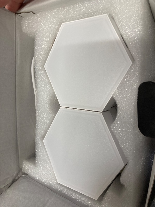 Photo 1 of 12-Pack Hexagon Light Panels – Smart RGB LED Wall Lights for Room Decor with APP & Remote Control – Music Sync Gaming Lights for Living Room, Bedroom, Kids, and Adults