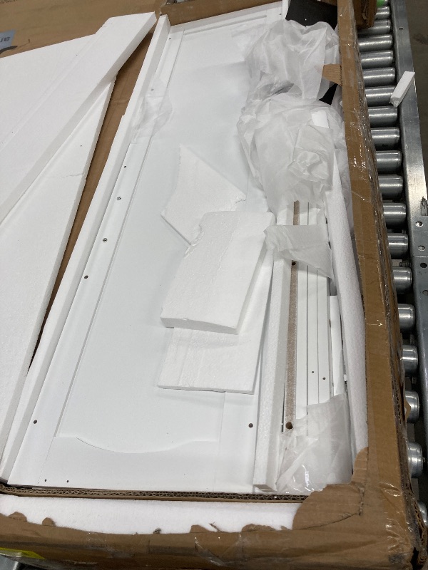 Photo 1 of ***used+ minor damage ****kepptory 47” Pantry Cabinet, Kitchen Pantry Storage Cabinet with Doors and Adjustable Shelves,Freestanding Buffet Cupboards Sideboard for Living Room and Dinning Room (White)