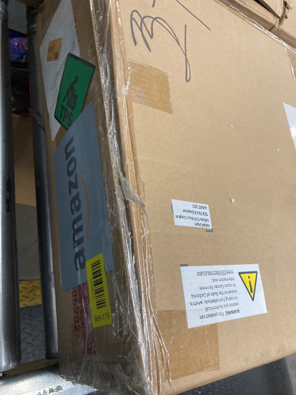 Photo 1 of **BOX 1 OF 2 ONLY/MISSING PARTS**Hodedah 7 Drawer Jumbo Chest, Five Large & Two Smaller Drawers with Two Lock, Hanging Rod, and Three Shelves | Mahogany, 17.76" D X 47.24" W X 48.39" H