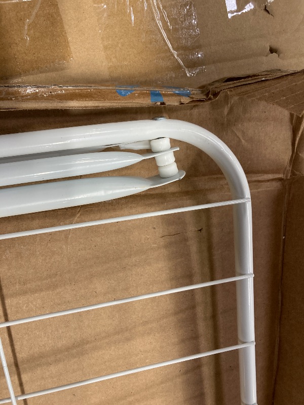 Photo 1 of **THERE IS BROKEN PLASTIC AND SLIGHTLY BENT JOINT AS PICTURED*** Clothes Drying Rack, Folding  Clothes Rack, Collapsible Laundry Drying Rack, Free Standing  Garment Dryer Towel Rail Space Saving for Home Indoor Outdoor***THERE IS BROKEN PLASTIC AND SLIGHT